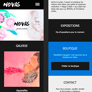 maquette site web Novas